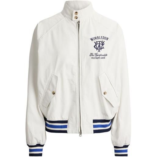 Polo Ralph Lauren giacca wimbledon con ricamo - bianco