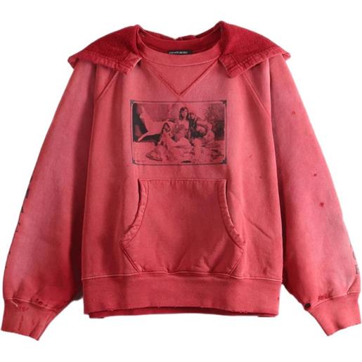 Enfants Riches Déprimés oklahoma city church graphic-print distressed hoodie - rosso