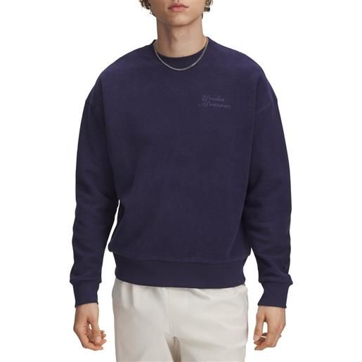 UNDER ARMOUR felpa in pile icon terry - navy