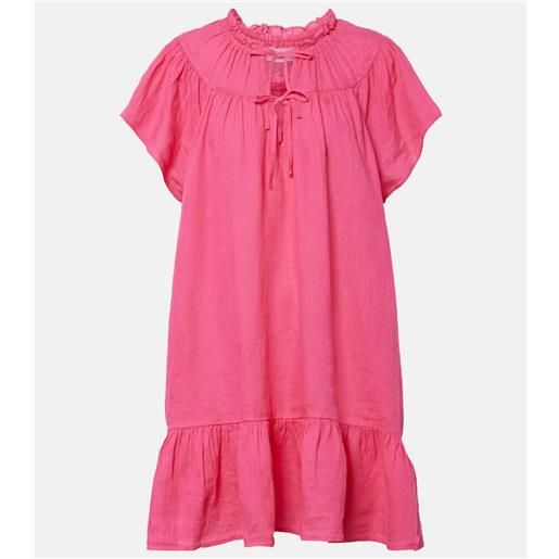 Velvet abito corto livvy in lino a balze
