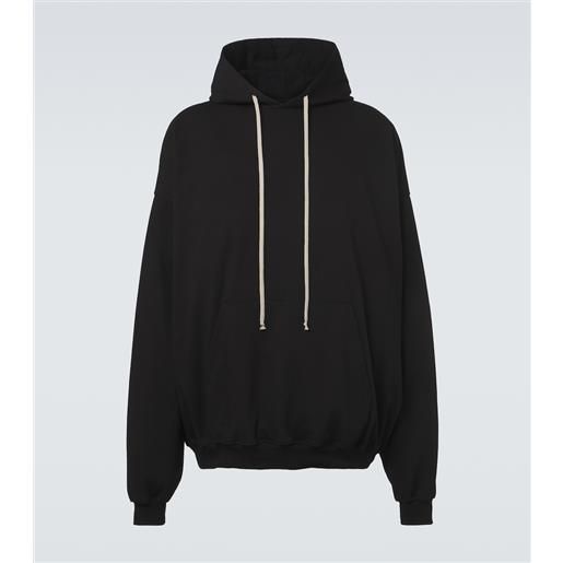 Rick Owens drkshdw - felpa con cappuccio hun in jersey di cotone