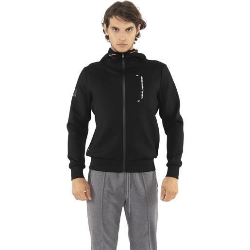 LEONE giacca neoprene cappuccio selective 09 black uomo