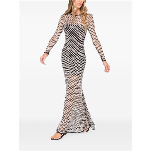 JBQ abito in rete con strass - argento