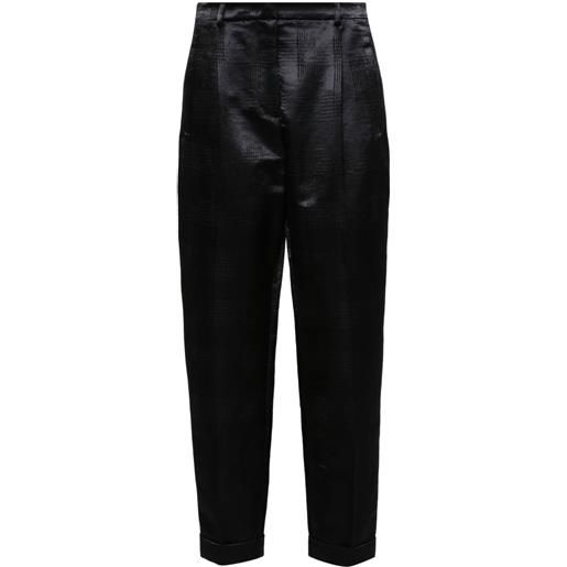 Giorgio Armani pantaloni in pied-de-poule - nero