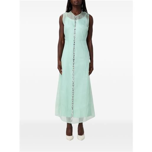 Fabiana Filippi abito midi con strass - verde