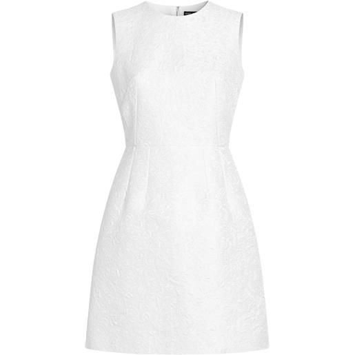 Dolce & Gabbana abito corto con fantasia broccato - bianco