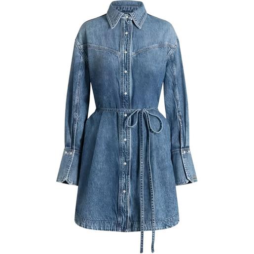 BOSS chemisier denim corto - blu
