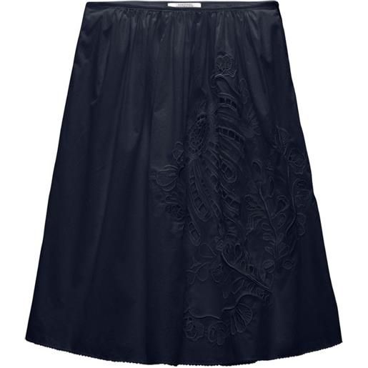 Dorothee Schumacher gonna midi con ricamo - blu