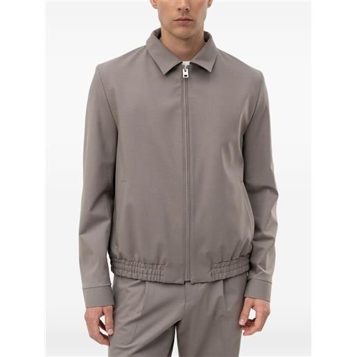 HUGO giacca hellys con orlo elasticizzato - marrone