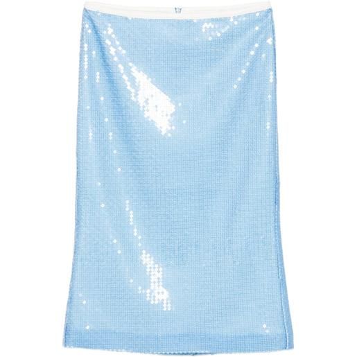SHUSHU/TONG gonna midi con paillettes - blu