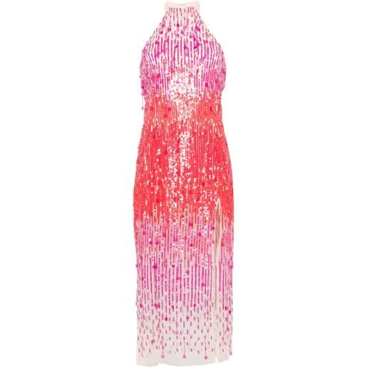SIMONA CORSELLINI abito midi con paillettes - rosa