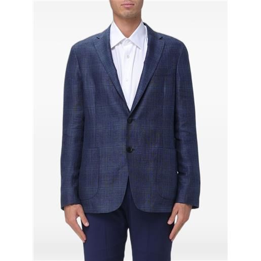 Zegna blazer monopetto a quadri - blu