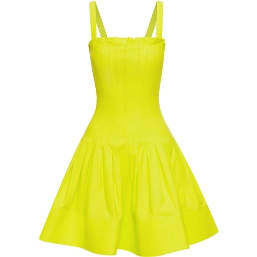 Oscar de la Renta abito corto smanicato - giallo