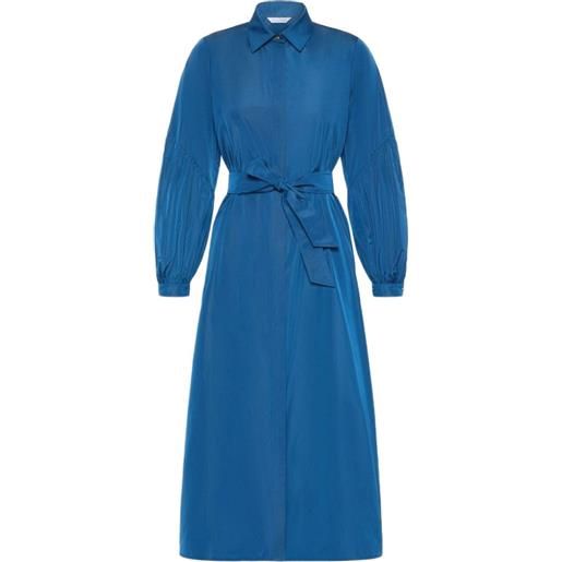Max Mara abito midi con cintura - blu