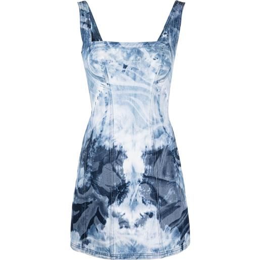 Alberta Ferretti abito corto denim - blu