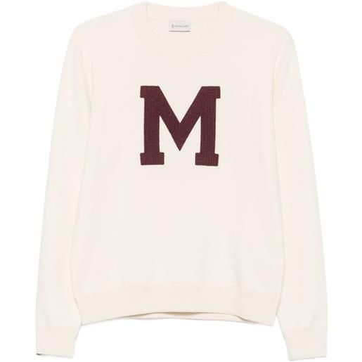 Moncler long-sleeve logo-patch sweatshirt - toni neutri