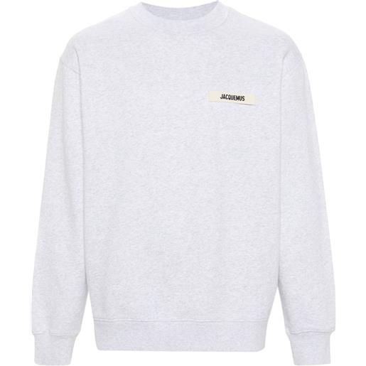 Jacquemus felpa con applicazione - grigio