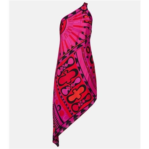 Pucci abito midi soleil in twill di seta