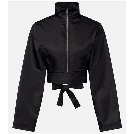 Alaia alaïa bomber in taffettà con cintura
