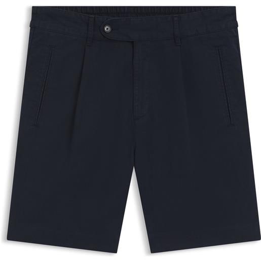 HUGO bermuda chino straight fit in cotone mercerizzato, blu scuro