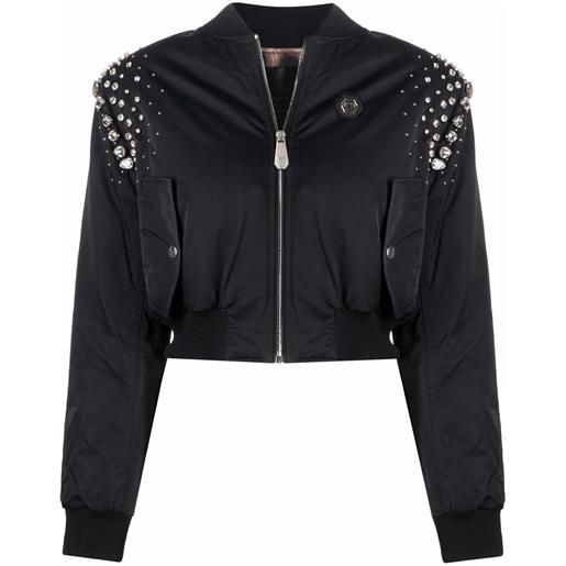 Philipp Plein bomber con decorazione - nero