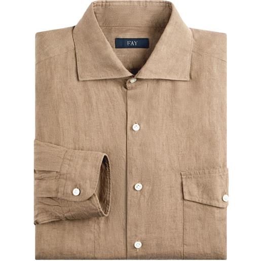 Fay camicia con tasche - toni neutri