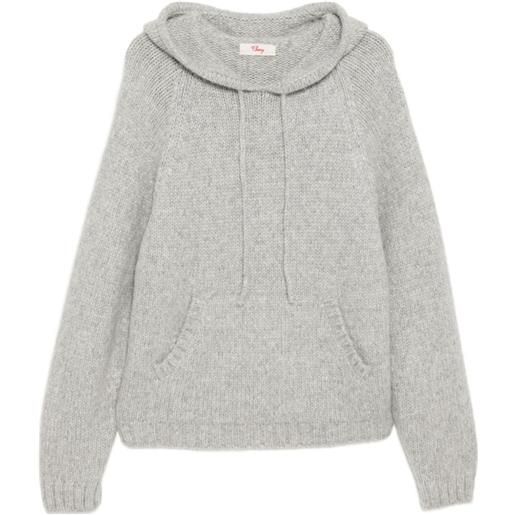 Cherry LA felpa in cashmere con cappuccio - grigio