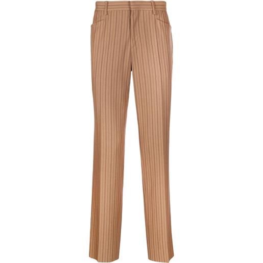 Moschino pantaloni sartoriali a righe - marrone