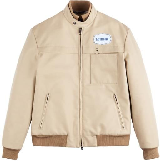Fay bomber con applicazione logo - toni neutri