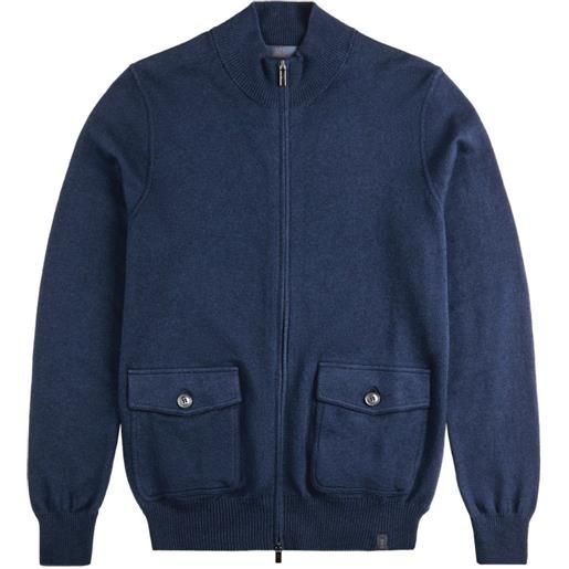 Fay cardigan con zip - blu