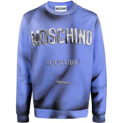 Moschino felpa con stampa - blu