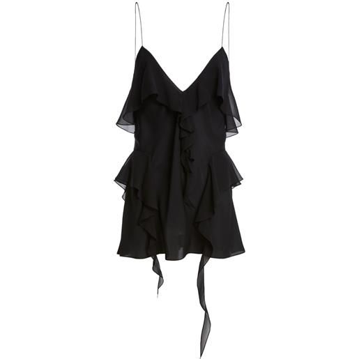 KHAITE top the piet con ruches - nero