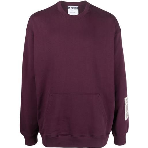 Moschino felpa con applicazione - rosso