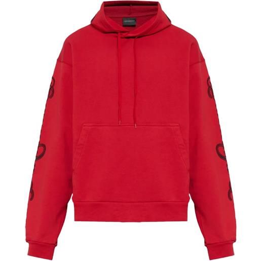 Balenciaga felpa oversize con stampa - rosso