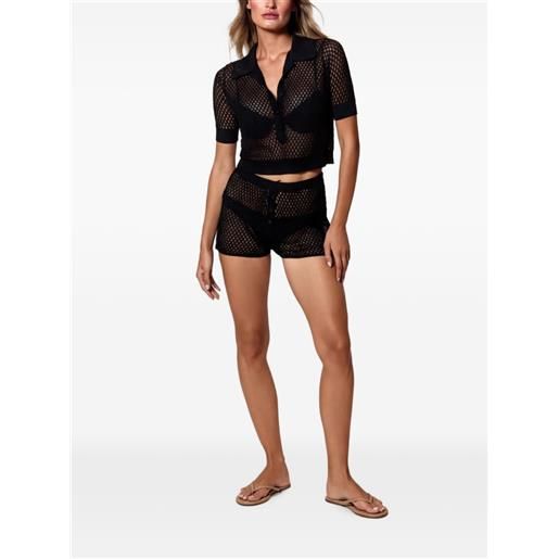 Kiki de Montparnasse shorts con bottoni - nero