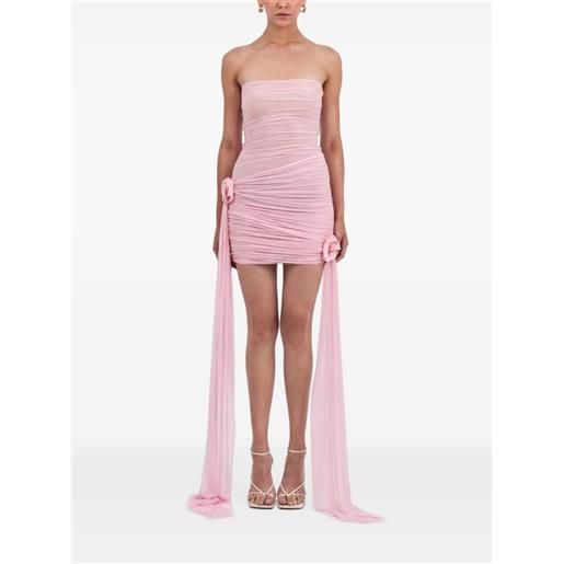 Maygel Coronel abito corto claustro con ruches - rosa