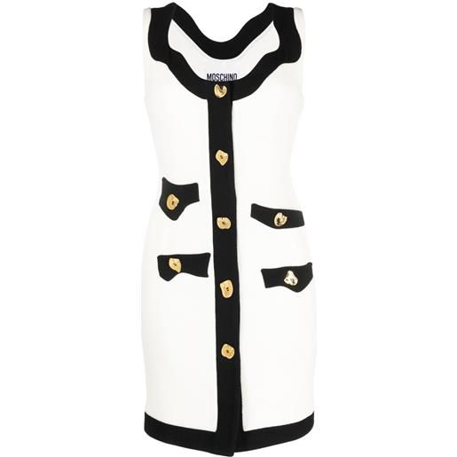Moschino abito corto smanicato - bianco