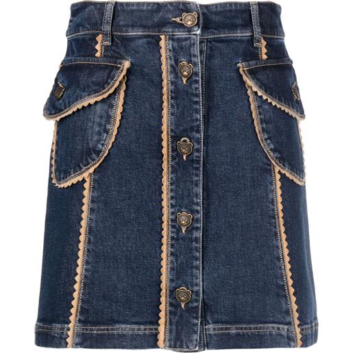 Moschino minigonna denim - blu