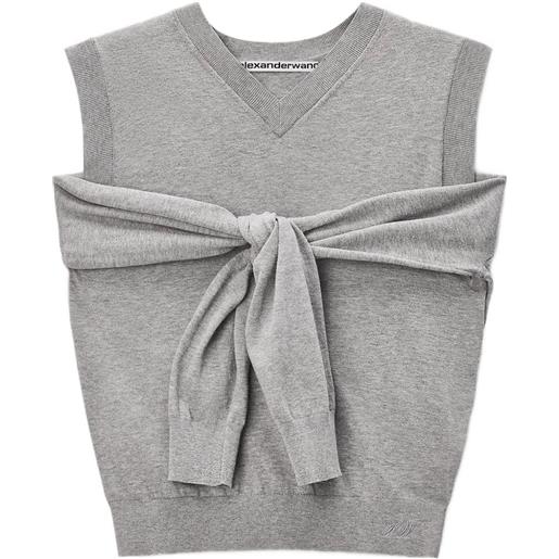 Alexander Wang gilet con scollo a v - grigio
