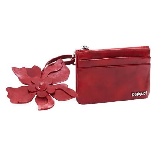 Desigual mone_reprise red valent, bi-fold wallet women's, 7, rosso, 7