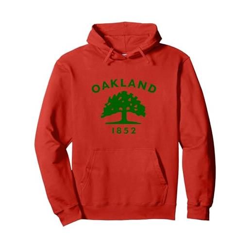 Oakland Gifts bandiera oakland city felpa con cappuccio, unisex per adulti, rosso, xxl