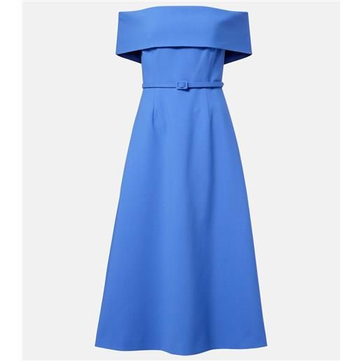 Carolina Herrera abito midi in misto lana con cintura