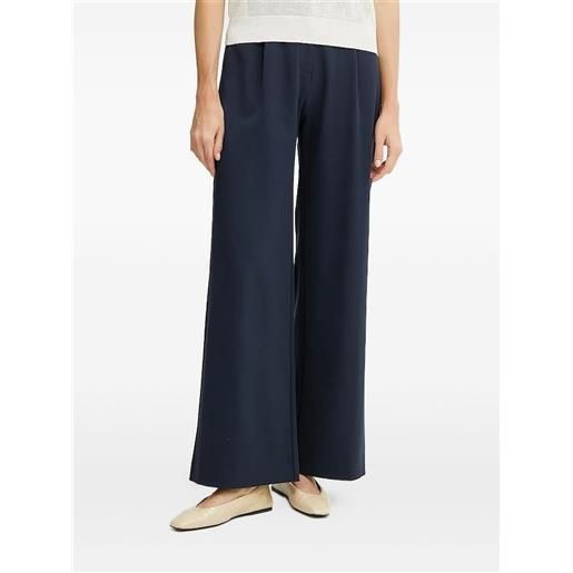 Patrizia Pepe pantaloni a palazzo con vita elasticizzata - blu