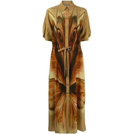 Alberta Ferretti chemisier con stampa - toni neutri