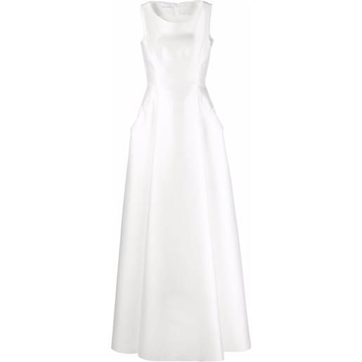 Alberta Ferretti abito da sera plissettato - bianco