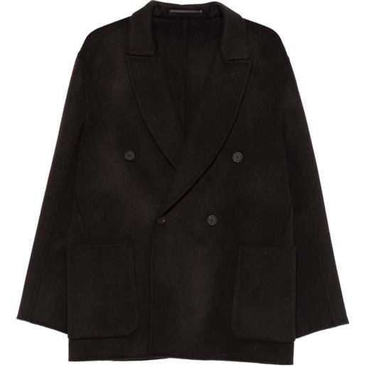 Emporio Armani completo doppiopetto con tasca applicata - marrone