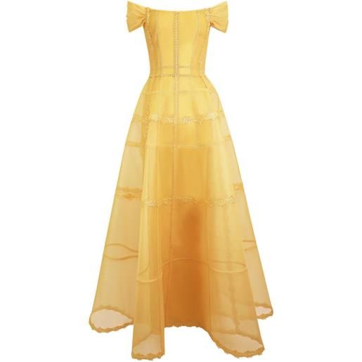Gemy Maalouf abito con spalle scoperte - giallo