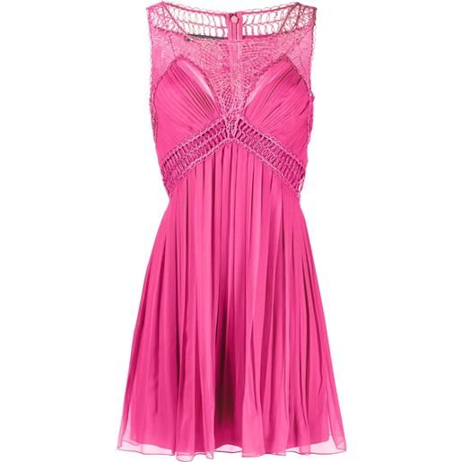 Alberta Ferretti abito corto con ricamo - rosa