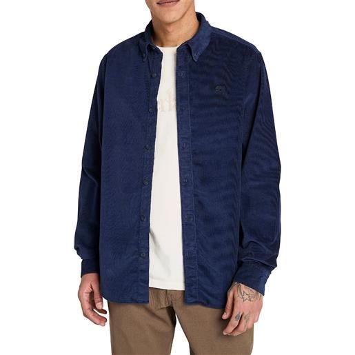 Timberland - camicia da uomo in velluto a coste, blu