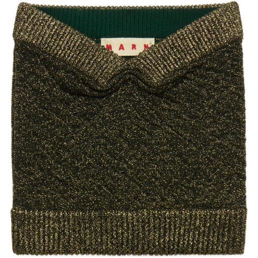 Marni top in lana senza spalline con dettaglio in lurex - verde